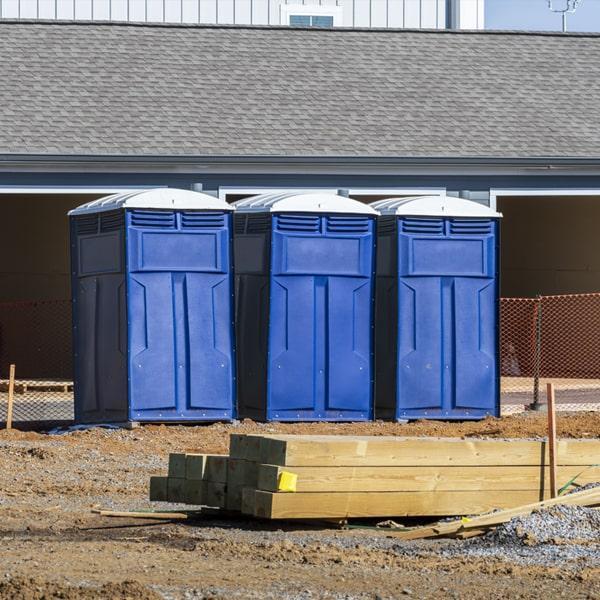 the portable toilet needs to be serviced once a week on a work site